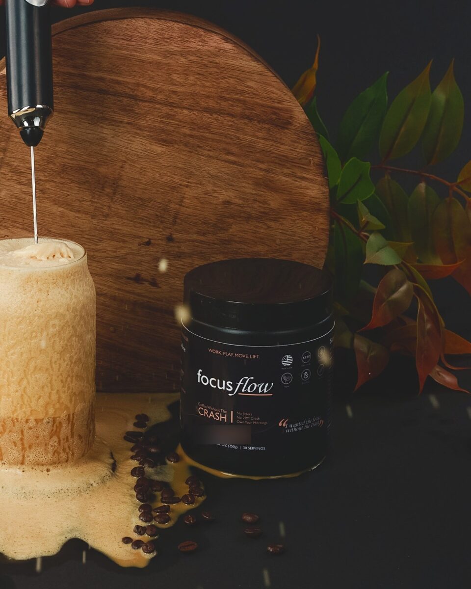 FocusFlow being frothed to a smooth pour